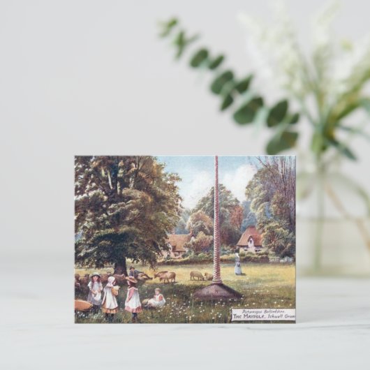 Ancienne carte postale - Ickwell Green, Bedfordshi (Debout devant)