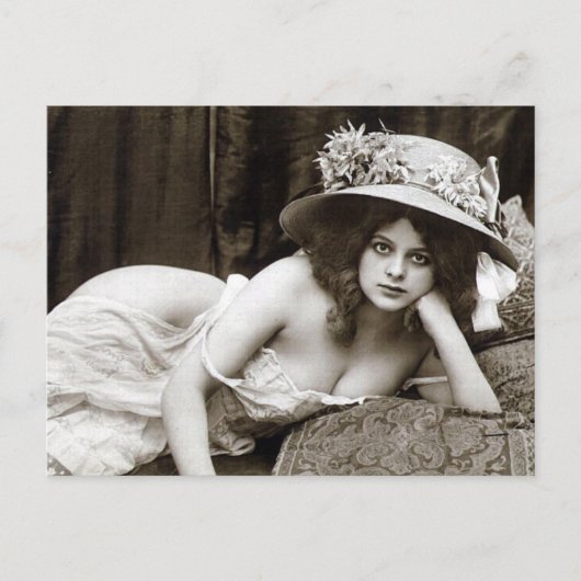 Ancienne carte postale - Jolie fille (Devant)