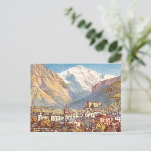 Ancienne carte postale - Jungfrau, Interlaken, Sui (Debout devant)