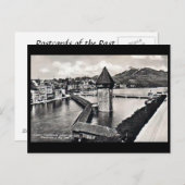 Ancienne carte postale - Kapellbrucke, Lucerne, Su (Devant / Derrière)
