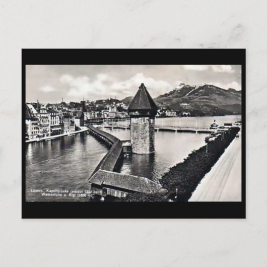 Ancienne carte postale - Kapellbrucke, Lucerne, Su (Devant)