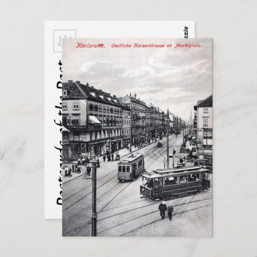 Ancienne carte postale - Karlsruhe, Allemagne (Devant / Derrière)