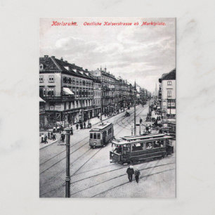 Ancienne carte postale - Karlsruhe, Allemagne