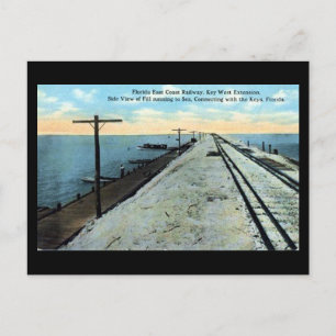 Ancienne carte postale - Key West Railway