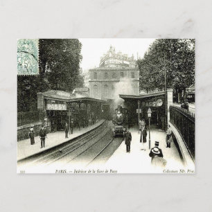 Ancienne carte postale - La Gare de Passy, Paris