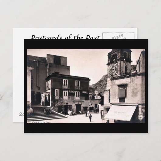 Ancienne carte postale - La Piazza, Capri, Italie (Devant / Derrière)