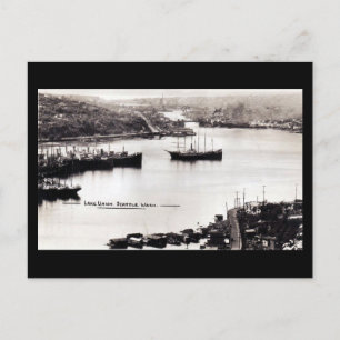 Ancienne carte postale - Lake Union, Seattle WA
