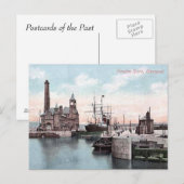 Ancienne carte postale - Langton Dock, Liverpool (Devant / Derrière)