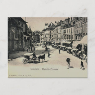 Ancienne carte postale - Lausanne, Suisse