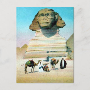 Ancienne carte postale - Le Caire, le Sphinx