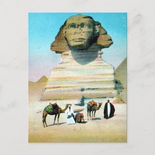 Ancienne carte postale - Le Caire, le Sphinx (Devant)