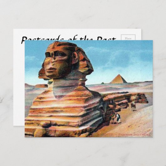 Ancienne carte postale - Le Sphinx, Le Caire, Egyp (Devant / Derrière)