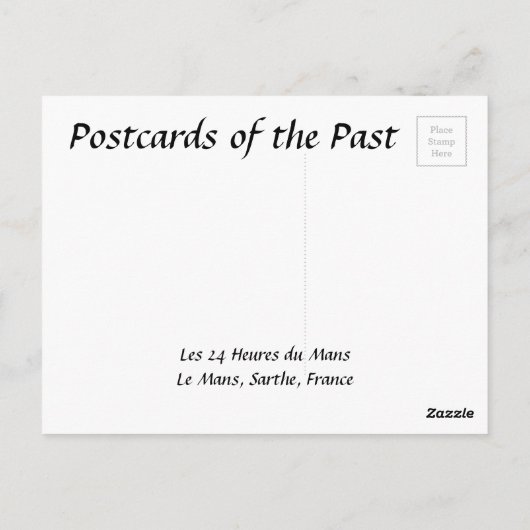 Ancienne carte postale - Les 24 Heures du Mans (Dos)