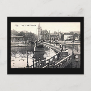 Ancienne carte postale - Liege, La Passerelle