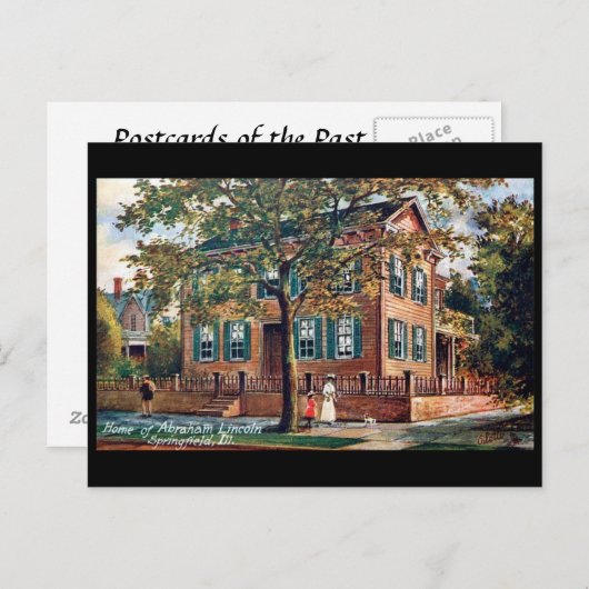 Ancienne carte postale - Lincoln's House, Springfi (Devant / Derrière)