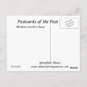 Ancienne carte postale - Lincoln's House, Springfi (Dos)