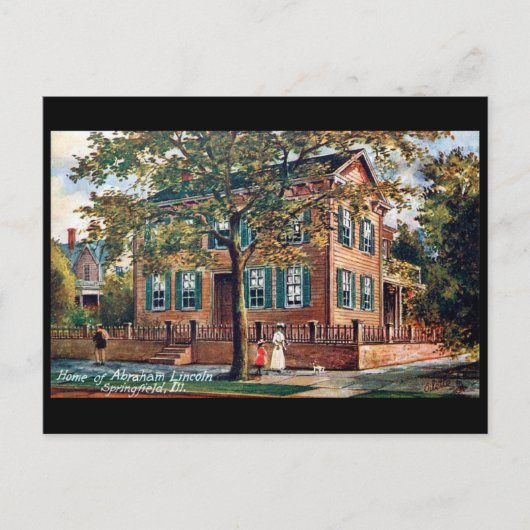 Ancienne carte postale - Lincoln's House, Springfi (Devant)