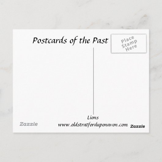 Ancienne carte postale - Lions (Dos)