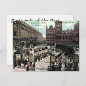 Ancienne carte postale - Liverpool Street Station, (Devant / Derrière)