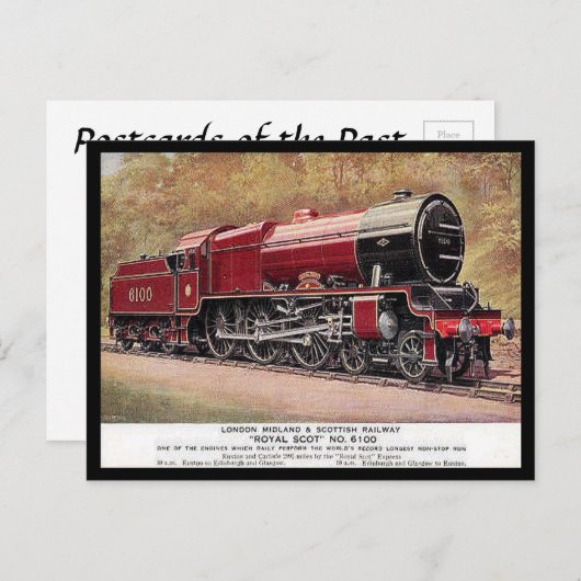 Ancienne Carte Postale - LMS Locomotive 6100 "Roya (Devant / Derrière)