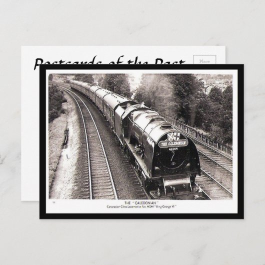 Ancienne carte postale - LMS Train "Le Calédonien" (Devant / Derrière)