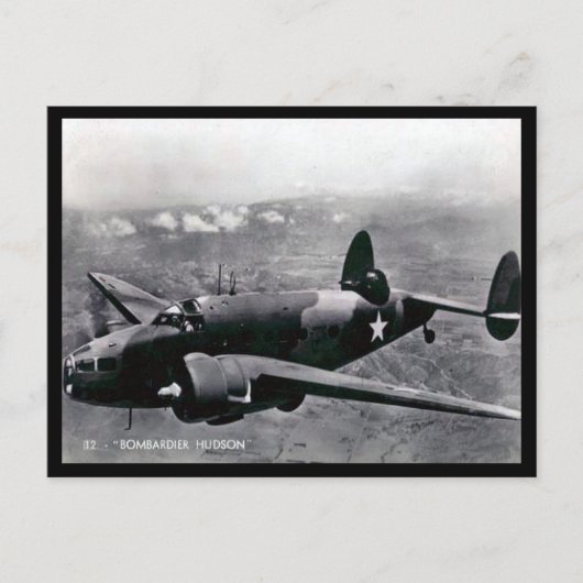 Ancienne carte postale - Lockheed Hudson Light Bom (Devant)