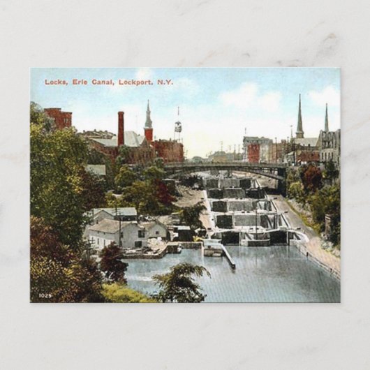 Ancienne carte postale - Lockport, NY, États-Unis (Devant)