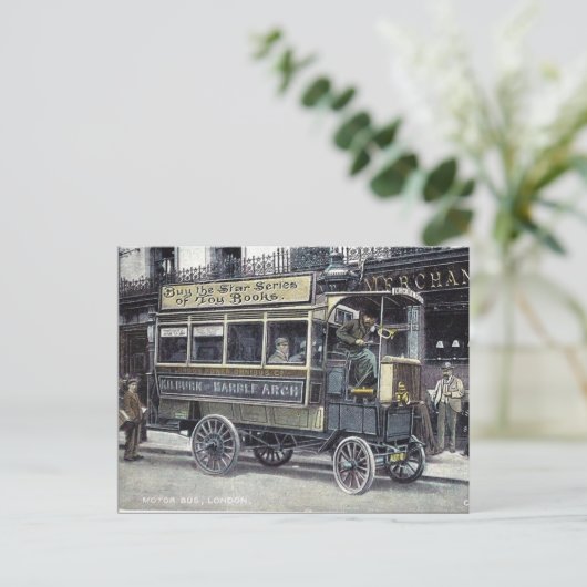 Ancienne carte postale - London Motor Bus (Debout devant)