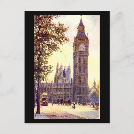 Ancienne carte postale - Londres, Big Ben (Devant)