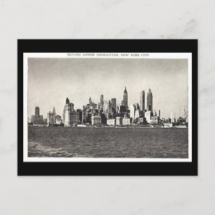 Ancienne carte postale - Lower Manhattan Skyline
