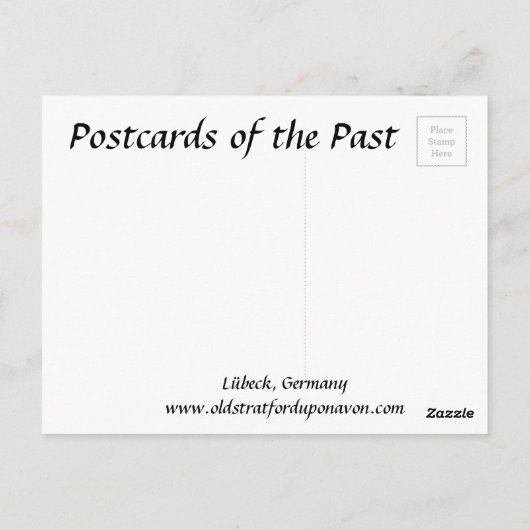 Ancienne carte postale - Lübeck, Allemagne (Dos)