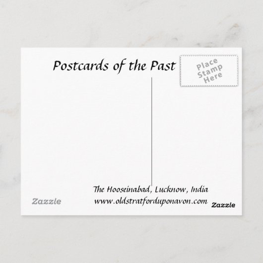 Ancienne carte postale - Lucknow, Inde (Dos)