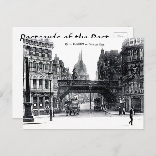 Ancienne Carte Postale - Ludgate Hill, Londres (Devant / Derrière)