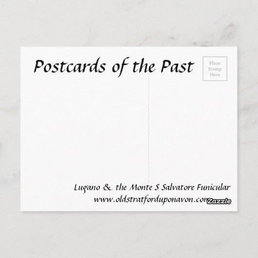 Ancienne carte postale - Lugano, Suisse (Dos)