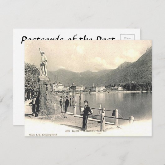 Ancienne carte postale - Lugano, Suisse (Devant / Derrière)
