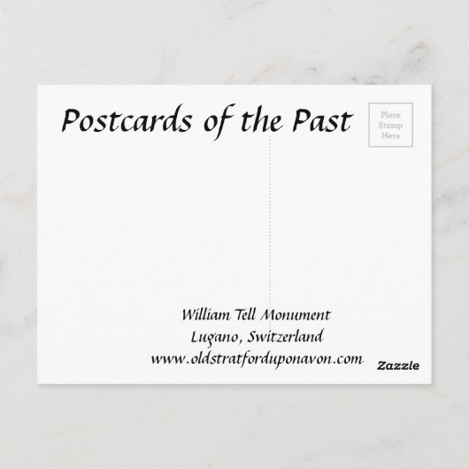 Ancienne carte postale - Lugano, Suisse (Dos)