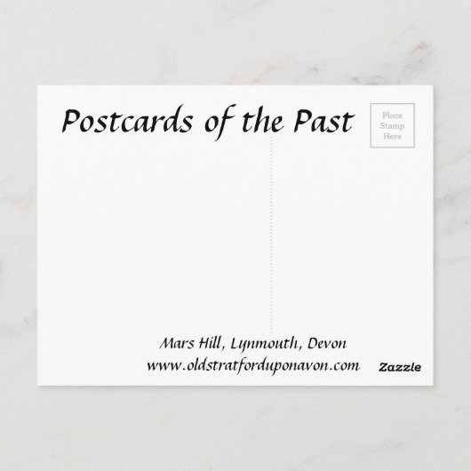 Ancienne carte postale - Lynmouth, Devon (Dos)