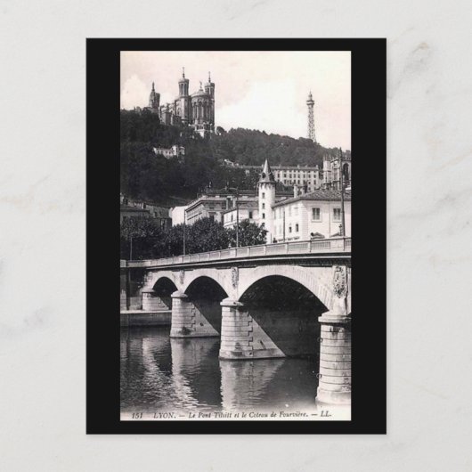 Ancienne carte postale - Lyon, Pont Tilsitt (Devant)