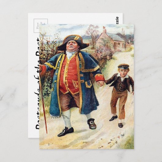 Ancienne carte postale - M. Bumble et Oliver (Devant / Derrière)