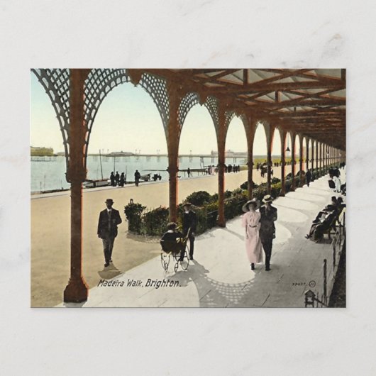 Ancienne carte postale - Madeira Walk, Brighton (Devant)
