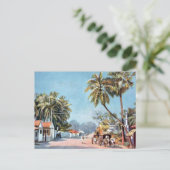 Ancienne carte postale - Madras (Chennai), Inde (Debout devant)