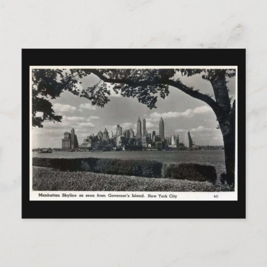 Ancienne carte postale - Manhattan Skyline (Devant)