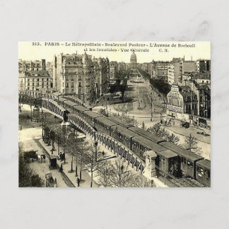 Ancienne carte postale - Métro de Paris