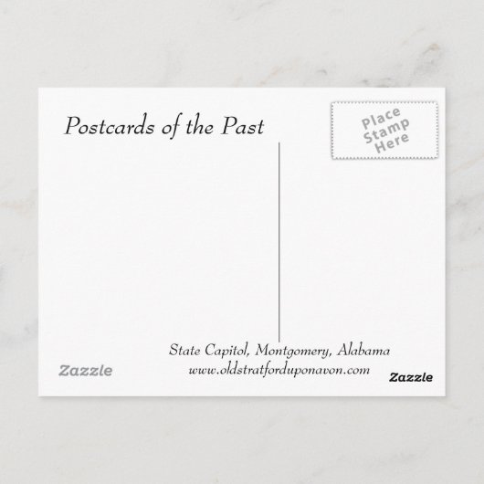 Ancienne carte postale - Montgomery, Alabama (Dos)