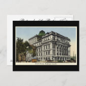 Ancienne carte postale, Montréal, Palais de justic (Devant / Derrière)