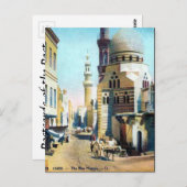 Ancienne carte postale - Mosquée Bleue, Le Caire,  (Devant / Derrière)