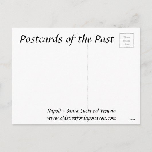 Ancienne carte postale - Naples, Italie (Dos)