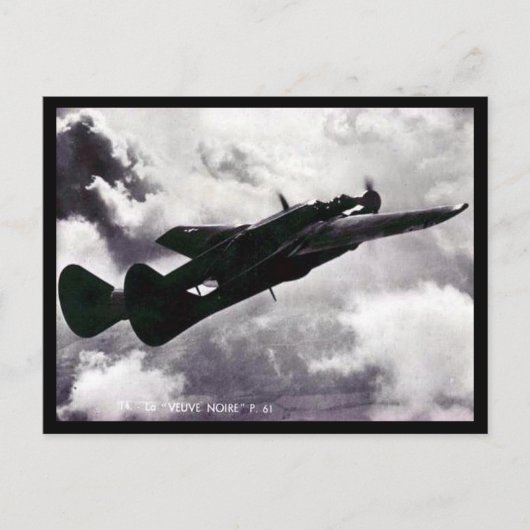 Ancienne carte postale - Northrop P-61 Black Widow (Devant)
