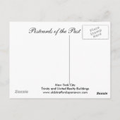 Ancienne carte postale, NYC, Trinity et United Rea (Dos)