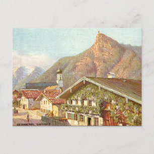 Ancienne carte postale - Oberammergau, Bavière, Al